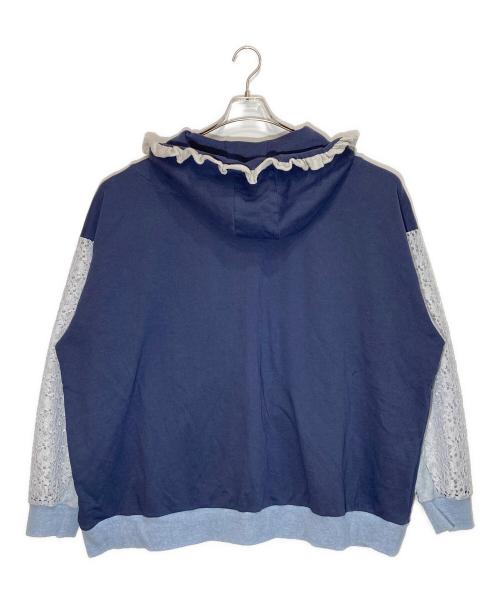satoi（-）satoi (-) フリルレースパーカー ネイビー サイズ:SIZE Freeの古着・服飾アイテム