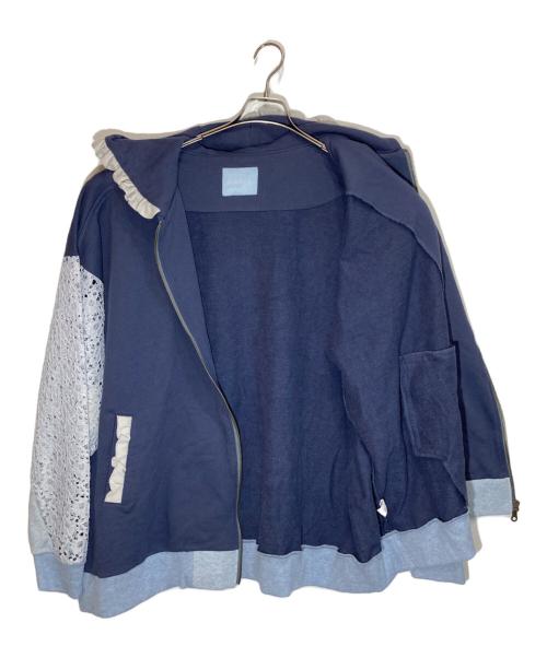 satoi（-）satoi (-) フリルレースパーカー ネイビー サイズ:SIZE Freeの古着・服飾アイテム