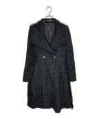 BURBERRY BLACK LABELバーバリーブラックレーベル）の古着「ツイードコート」｜ブラック