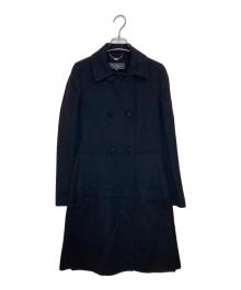 Salvatore Ferragamo（サルヴァトーレ フェラガモ）の古着「カシミヤブレンドコート」｜ブラック