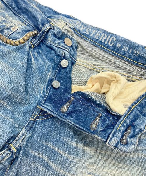 Hysteric Glamour（ヒステリックグラマー）Hysteric Glamour (ヒステリックグラマー) SP加工WRデニム ブルー サイズ:30の古着・服飾アイテム