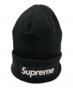 SUPREME×New Eraシュプリーム×ニューエラ）の古着「BOXロゴニット帽」｜ブラック