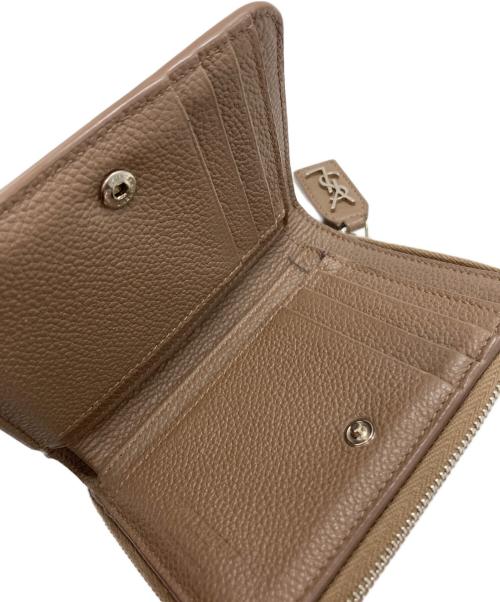 Saint Laurent Paris（サンローランパリ）Saint Laurent Paris (サンローランパリ) リヴゴーシュ コンパクト ジップウォレット ベージュ サイズ:-の古着・服飾アイテム