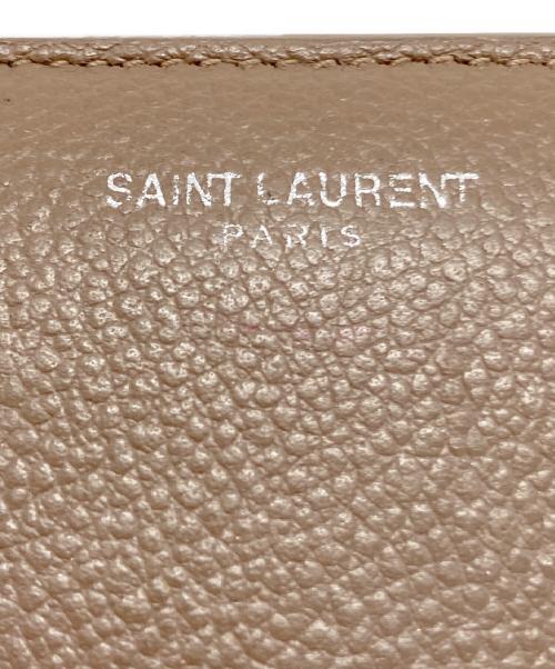 Saint Laurent Paris（サンローランパリ）Saint Laurent Paris (サンローランパリ) リヴゴーシュ コンパクト ジップウォレット ベージュ サイズ:-の古着・服飾アイテム