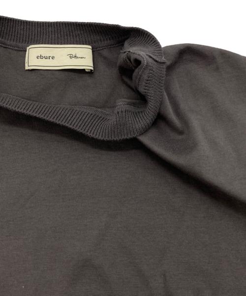 ebure（エブール）EBURE (エブール) Ron Herman (ロンハーマン) コットンポンチ ニットカラー ティー グレー サイズ:38の古着・服飾アイテム