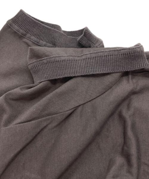 ebure（エブール）EBURE (エブール) Ron Herman (ロンハーマン) コットンポンチ ニットカラー ティー グレー サイズ:38の古着・服飾アイテム