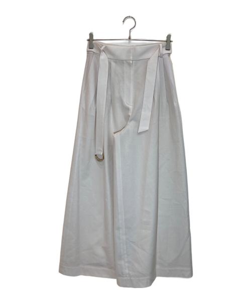 ebure（エブール）EBURE (エブール) ベルテッドパンツ アイボリー サイズ:36の古着・服飾アイテム