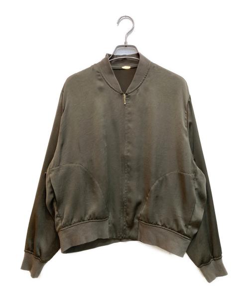 Lisiere（リジェール）Lisiere (リジェール) Satin Blouson オリーブ サイズ:下記参照の古着・服飾アイテム