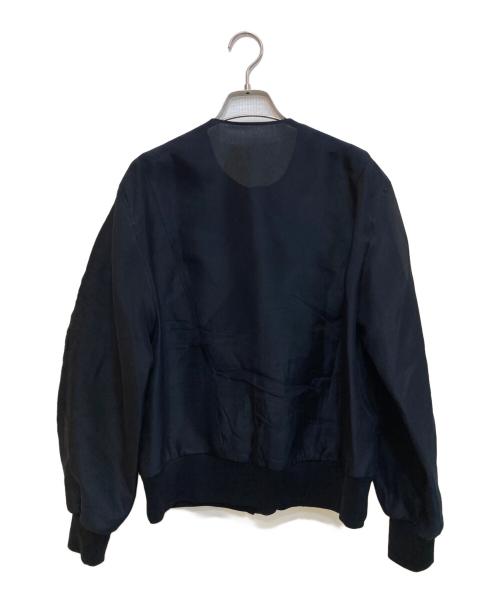 CYCLAS（シクラス）CYCLAS (シクラス) シルクシアー ジップブルゾン ネイビー サイズ:34の古着・服飾アイテム