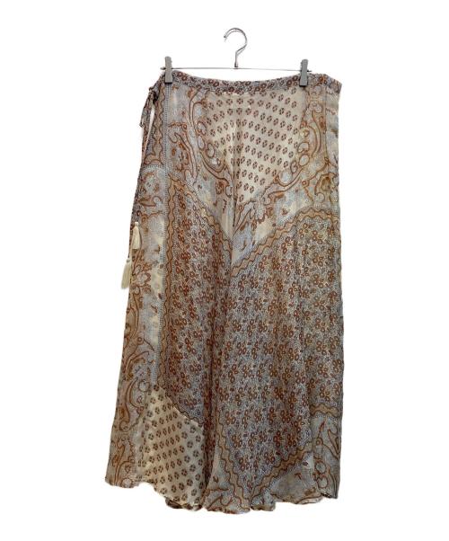 blue boheme（ブルーボヘム）BLUE BOHEME (ブルーボヘム) Silk Long Skirt マルチカラー サイズ:下記参照の古着・服飾アイテム