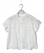 ticcaティッカ）の古着「レースフレンチシャツ」｜ホワイト