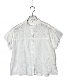 ticca（ティッカ）の古着「レースフレンチシャツ」｜ホワイト