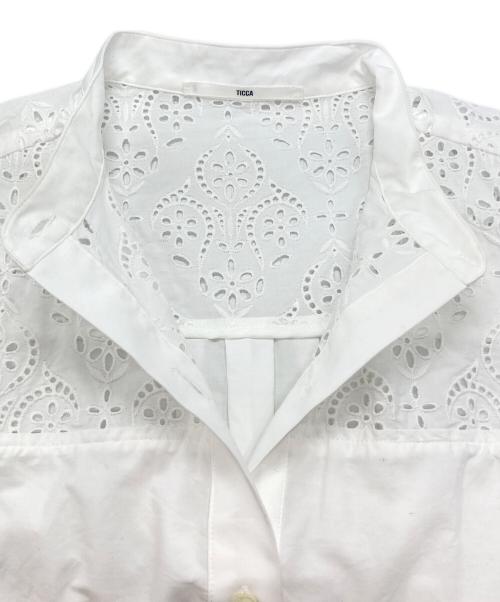 ticca（ティッカ）TICCA (ティッカ) レースフレンチシャツ ホワイト サイズ:SIZE Freeの古着・服飾アイテム