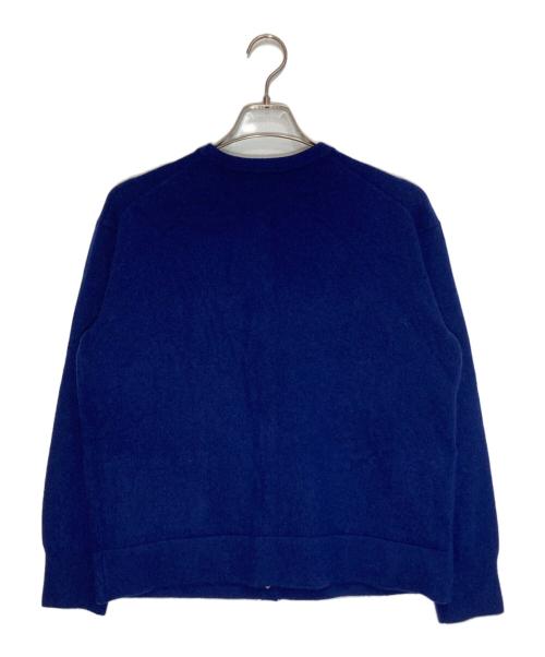 ebure（エブール）ebure (エブール) メタルパーツカシミア クルーネック ニットカーディガン ネイビー サイズ:-の古着・服飾アイテム