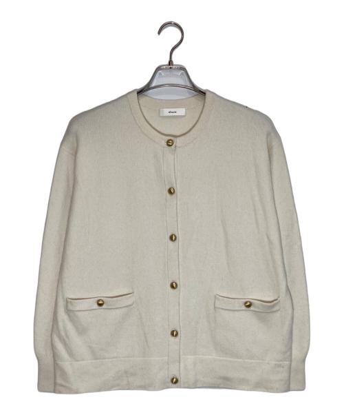 ebure（エブール）ebure (エブール) メタルパーツカシミアクールネックニットカーディガン アイボリー サイズ:-の古着・服飾アイテム