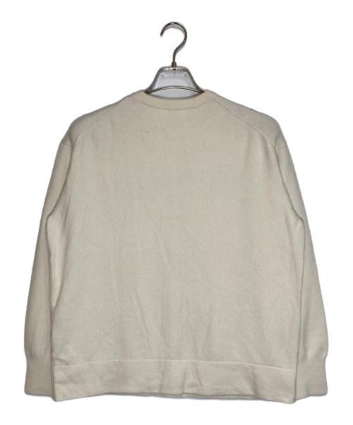 ebure（エブール）ebure (エブール) メタルパーツカシミアクールネックニットカーディガン アイボリー サイズ:-の古着・服飾アイテム