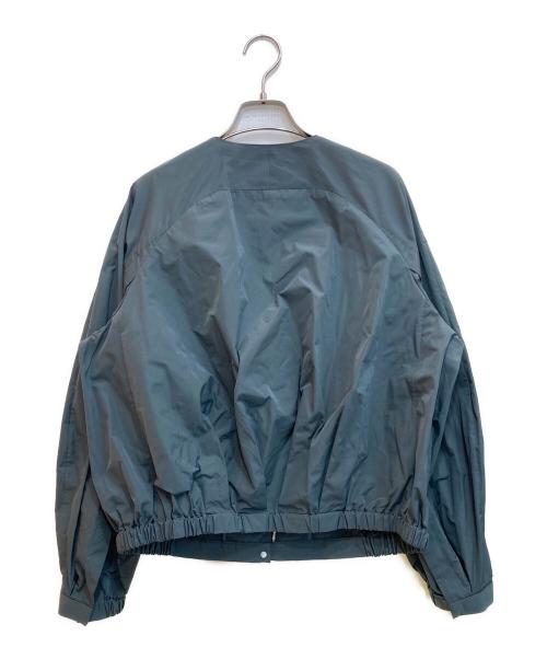 CYCLAS（シクラス）CYCLAS (シクラス) ノーカラーギャザーブルゾン グリーン サイズ:36の古着・服飾アイテム