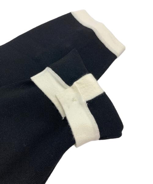 MADISON BLUE（マディソンブルー）MADISON BLUE (マディソンブルー) NO COLLAR SHORT JK ブラック×ホワイト サイズ:Sの古着・服飾アイテム