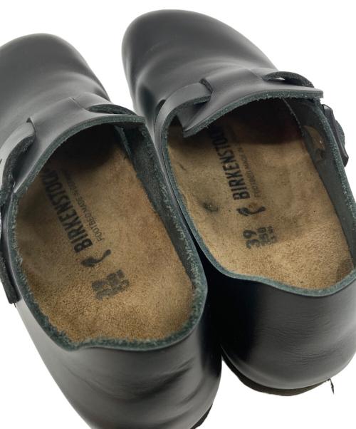 BIRKENSTOCK（ビルケンシュトック）BIRKENSTOCK (ビルケンシュトック) LONDON レザースリッポン ブラック サイズ:25の古着・服飾アイテム