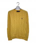 POLO RALPH LAURENポロ・ラルフローレン）の古着「ケーブルニット」｜イエロー