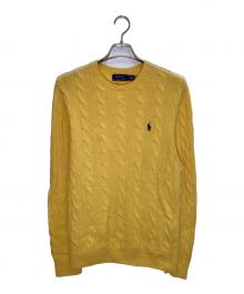 POLO RALPH LAUREN（ポロ・ラルフローレン）の古着「ケーブルニット」｜イエロー