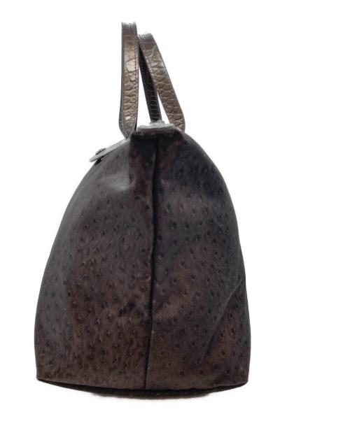 LONGCHAMP（ロンシャン）LONGCHAMP (ロンシャン) オーストリッチ調プリアージュトートバッグ グレー サイズ:-の古着・服飾アイテム