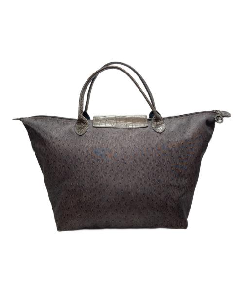LONGCHAMP（ロンシャン）LONGCHAMP (ロンシャン) オーストリッチ調プリアージュトートバッグ グレー サイズ:-の古着・服飾アイテム
