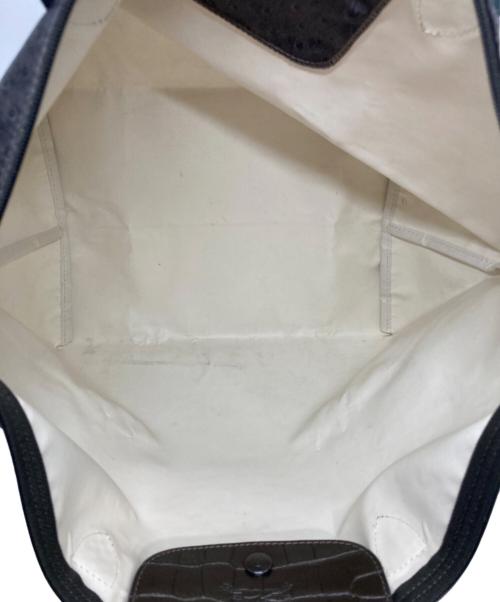 LONGCHAMP（ロンシャン）LONGCHAMP (ロンシャン) オーストリッチ調プリアージュトートバッグ グレー サイズ:-の古着・服飾アイテム