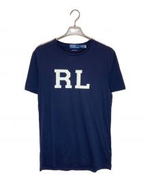 POLO RALPH LAUREN（ポロ・ラルフローレン）の古着「ビーデッド RLロゴ Tシャツ」｜ネイビー