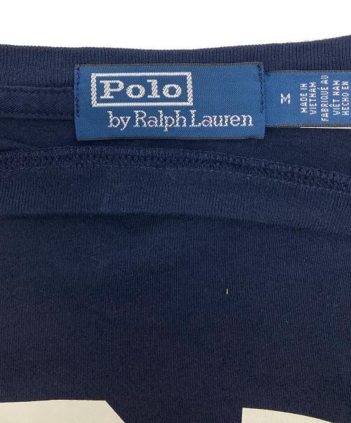 POLO RALPH LAUREN（ポロ・ラルフローレン）POLO RALPH LAUREN (ポロ・ラルフローレン) ビーデッド RLロゴ Tシャツ ネイビー サイズ:Mの古着・服飾アイテム