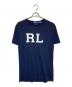 POLO RALPH LAUREN（ポロ・ラルフローレン）の古着「ビーデッド RLロゴ Tシャツ」｜ネイビー