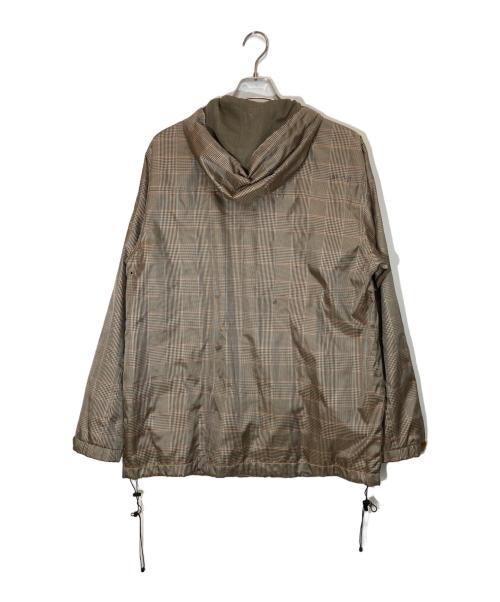 stussy（ステューシー）stussy (ステューシー) チェック柄フーデッドジャケット ブラウン×ベージュ サイズ:Ⅿの古着・服飾アイテム