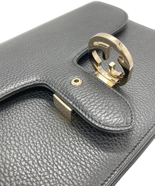 GUCCI（グッチ）GUCCI (グッチ) インターロッキングG チェーンショルダーバッグ ブラック サイズ:-の古着・服飾アイテム