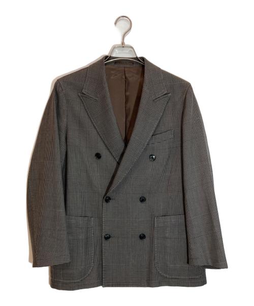 TOMORROW LAND（トゥモローランド）TOMORROW LAND (トゥモローランド) ウールガーメントダイ 6Bダブルブレストテーラードジャケット ブラウン×グレー サイズ:Ｓの古着・服飾アイテム