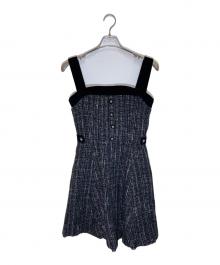 HER LIP TO（ハーリップトゥ）の古着「Margaux Tweed Mini Dress petale」｜ブラック