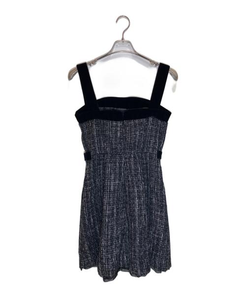 HER LIP TO（ハーリップトゥ）Her lip to (ハーリップトゥ) Margaux Tweed Mini Dress petale ブラック サイズ:Sの古着・服飾アイテム