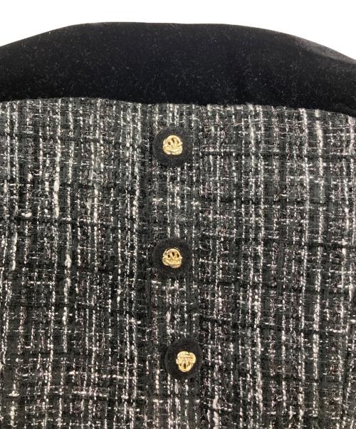 HER LIP TO（ハーリップトゥ）Her lip to (ハーリップトゥ) Margaux Tweed Mini Dress petale ブラック サイズ:Sの古着・服飾アイテム