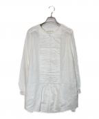 mina perhonenミナ ペルホネン）の古着「pli ブラウス」｜ホワイト