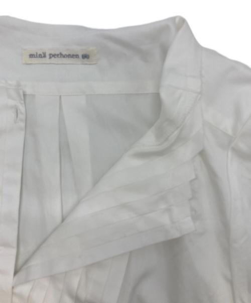 mina perhonen（ミナ ペルホネン）mina perhonen (ミナ ペルホネン) pli ブラウス ホワイト サイズ:SIZE 40の古着・服飾アイテム