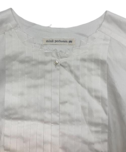 mina perhonen（ミナ ペルホネン）mina perhonen (ミナ ペルホネン) pli ブラウス ホワイト サイズ:SIZE 40の古着・服飾アイテム