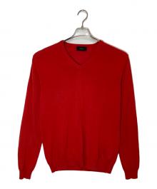 Zanone（ザノーネ）の古着「Vネックニット」｜レッド