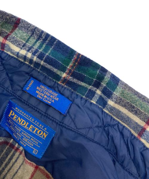 PENDLETON（ペンドルトン）PENDLETON (ペンドルトン) ウールチェックシャツ ネイビー サイズ:SIZE Lの古着・服飾アイテム