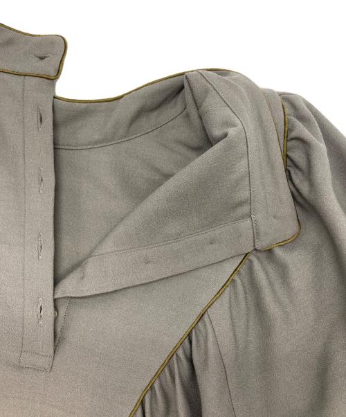 mina perhonen（ミナ ペルホネン）mina perhonen (ミナ ペルホネン) dress -forest diamond- グレー サイズ:SIZE 38の古着・服飾アイテム