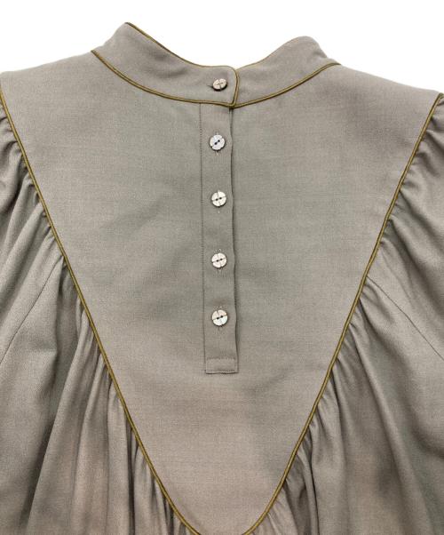 mina perhonen（ミナ ペルホネン）mina perhonen (ミナ ペルホネン) dress -forest diamond- グレー サイズ:SIZE 38の古着・服飾アイテム