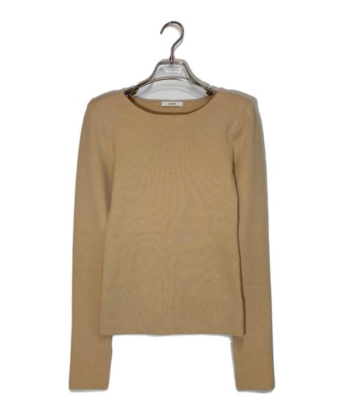 CLANE（クラネ）CLANE (クラネ) SHOULDER PADS KNIT TOPS ベージュ サイズ:2の古着・服飾アイテム