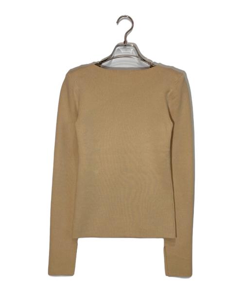 CLANE（クラネ）CLANE (クラネ) SHOULDER PADS KNIT TOPS ベージュ サイズ:2の古着・服飾アイテム