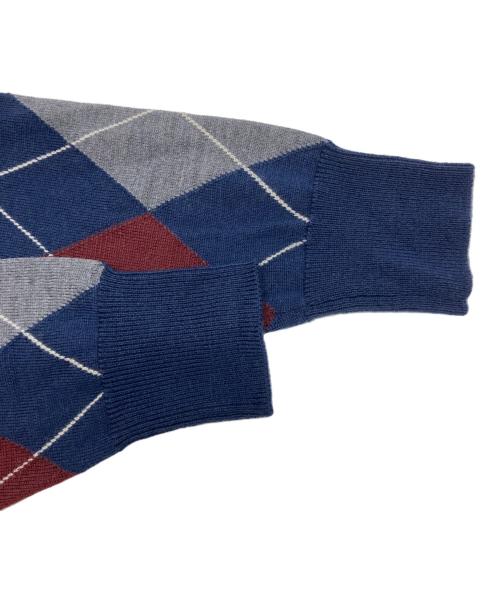 INSCRIRE（アンスクリア）INSCRIRE (アンスクリア) Argyle Vneck knit ネイビー サイズ:SIZE Free 未使用品の古着・服飾アイテム