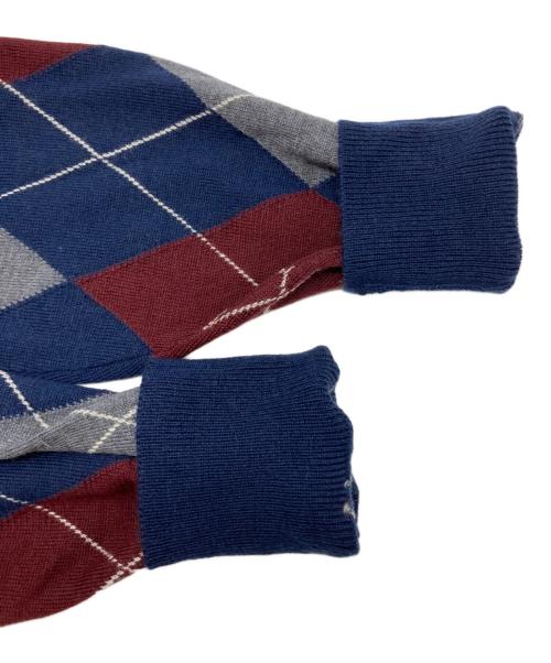 INSCRIRE（アンスクリア）INSCRIRE (アンスクリア) Argyle Vneck knit ネイビー サイズ:SIZE Free 未使用品の古着・服飾アイテム