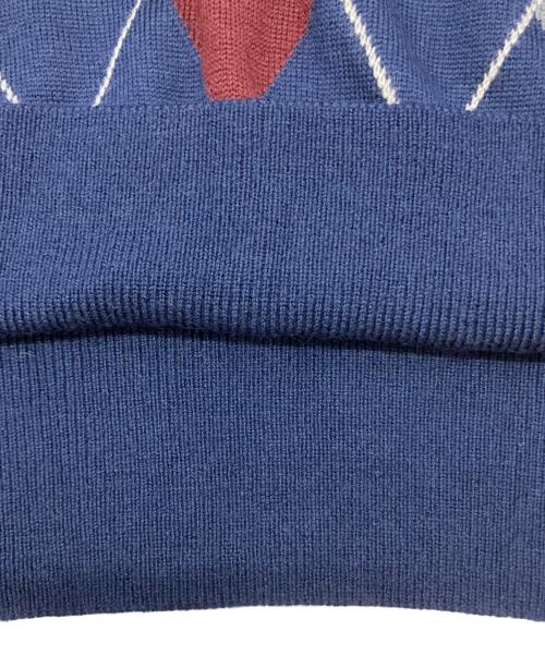 INSCRIRE（アンスクリア）INSCRIRE (アンスクリア) Argyle Vneck knit ネイビー サイズ:SIZE Free 未使用品の古着・服飾アイテム