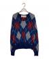 INSCRIRE（アンスクリア）の古着「Argyle Vneck knit」｜ネイビー